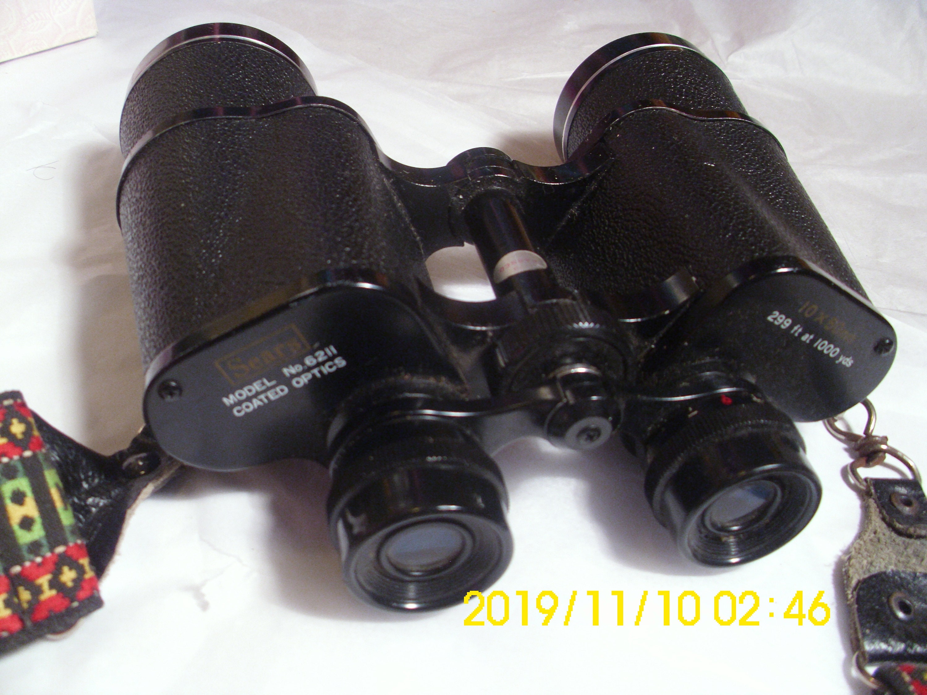 Vintage Binoculars Sears Coated Optics 10 X 50mm Colorful