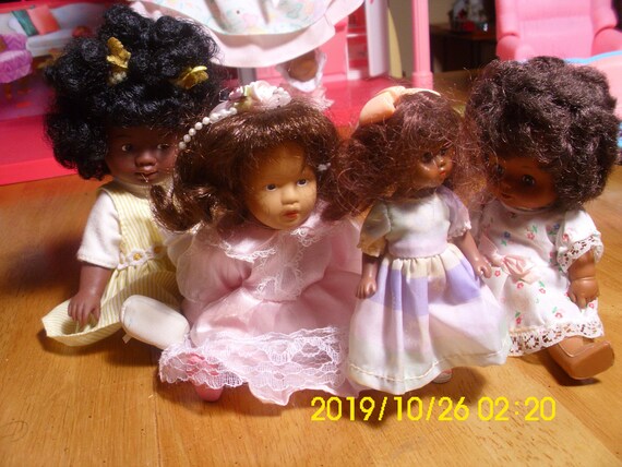 Group of Four AA Colored Negro Dolls Creole Hispanic Dolls Dressed Orphans Looking for A New Home Etsy