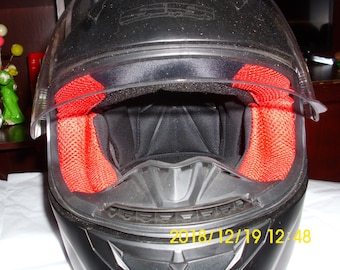 S S Motorcycle Helmet   Speed And Strength  1100SS Dot FMVSS 218 Certified Black Orange Wind Shield Locks