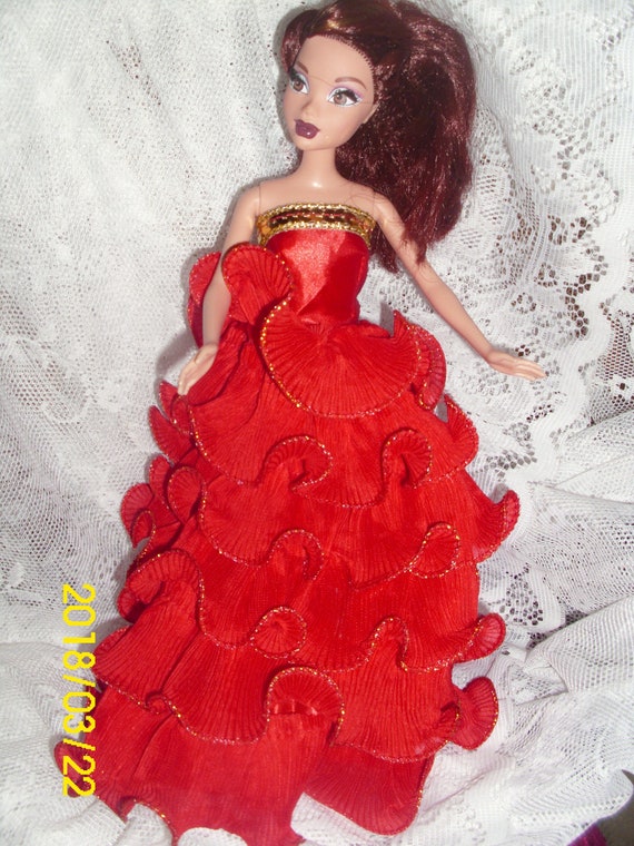 RED FASHION CLOTHES For Barbie 1/6 Doll Dress Gown Off Shoulder Short  Dresses $8.20 - PicClick AU