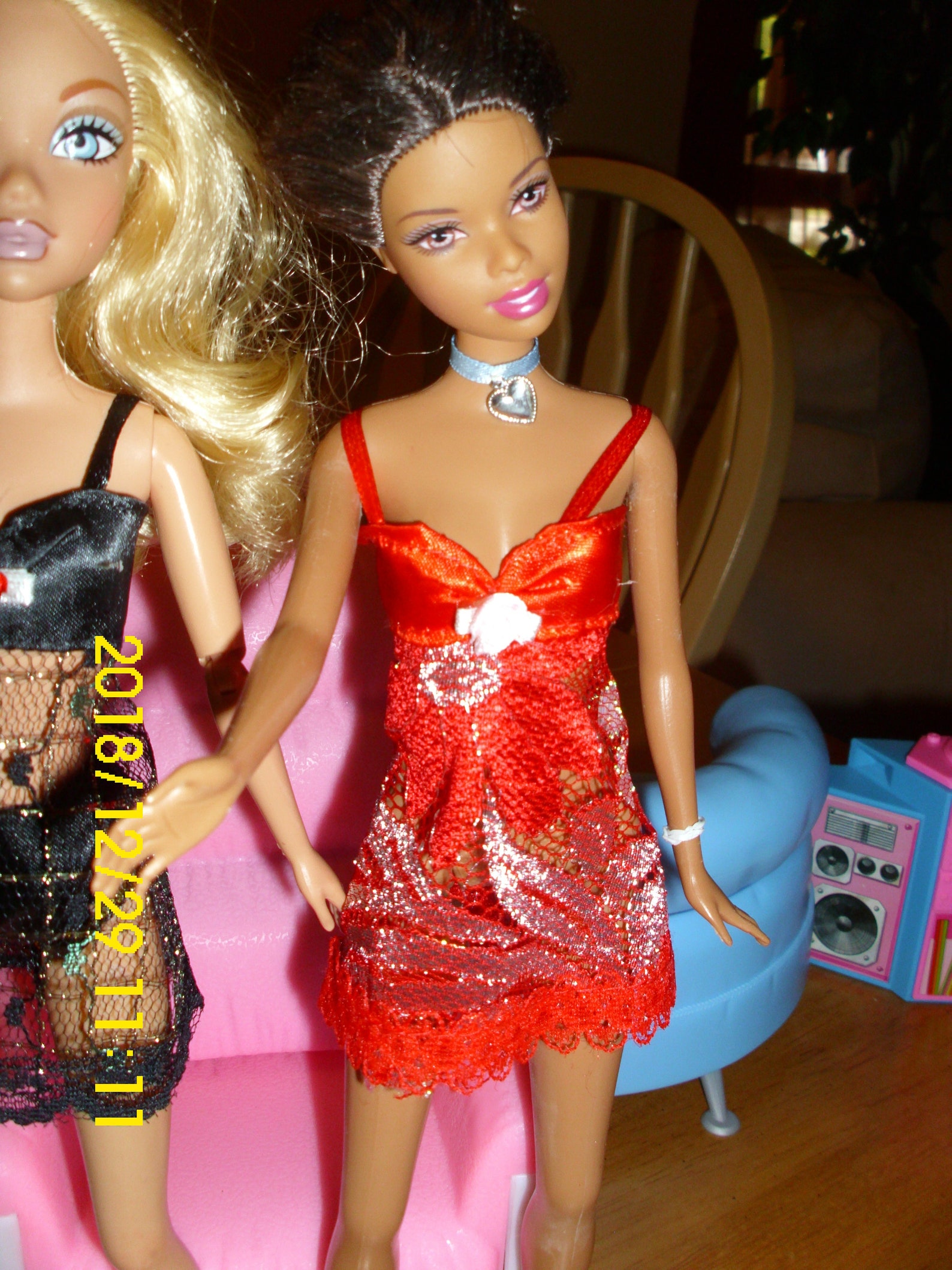 Mattel Barbie Friend Nicole Cropped Hairdo Necklace Red - Etsy 日本