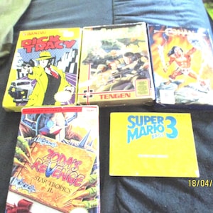 Nintendo Games  Dick Tracy  Alien Syndrome  Zoda's Revenge   Conan   Mario Bros Booklet