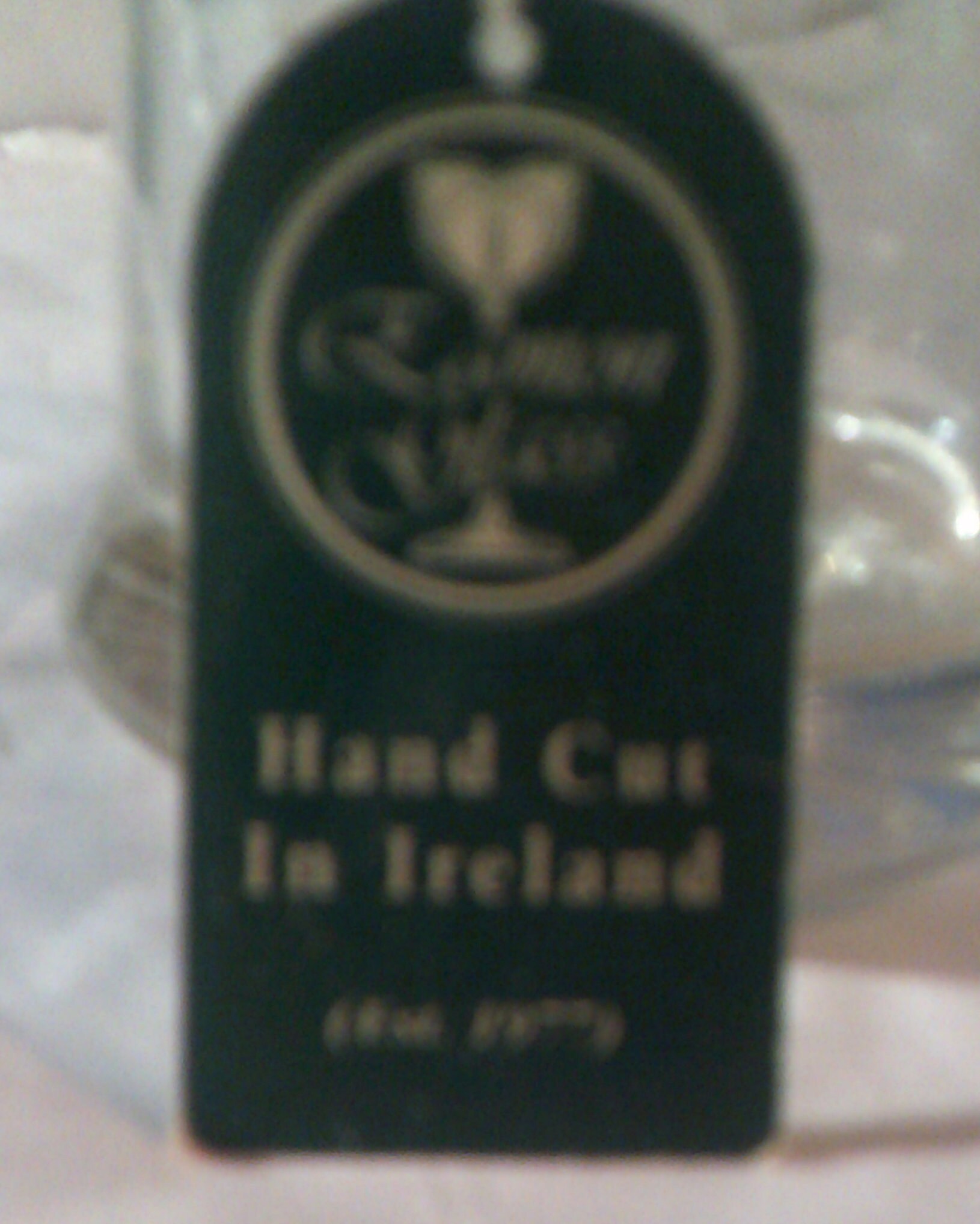 Eamon Glass Hand Cut in Dublin Ireland Shamrock Harp Mug Etsy