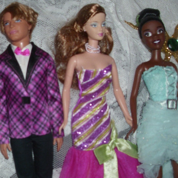 Mattel Disney Barbie Rana Princesa High School Musical Dude Wedgewood Barbie Collar de Perlas Ropa Original Zapatos