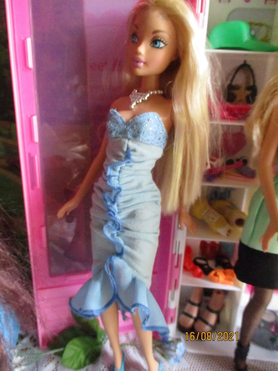 Mattel Barbie My Scene Doll KENNEDY in Blue Ruffled Party Dress Shoes Necklace Etsy Denmark