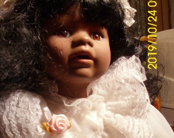 Seymour Mann Porcelain AA Doll  White Gown  Slips  Panties Shoes