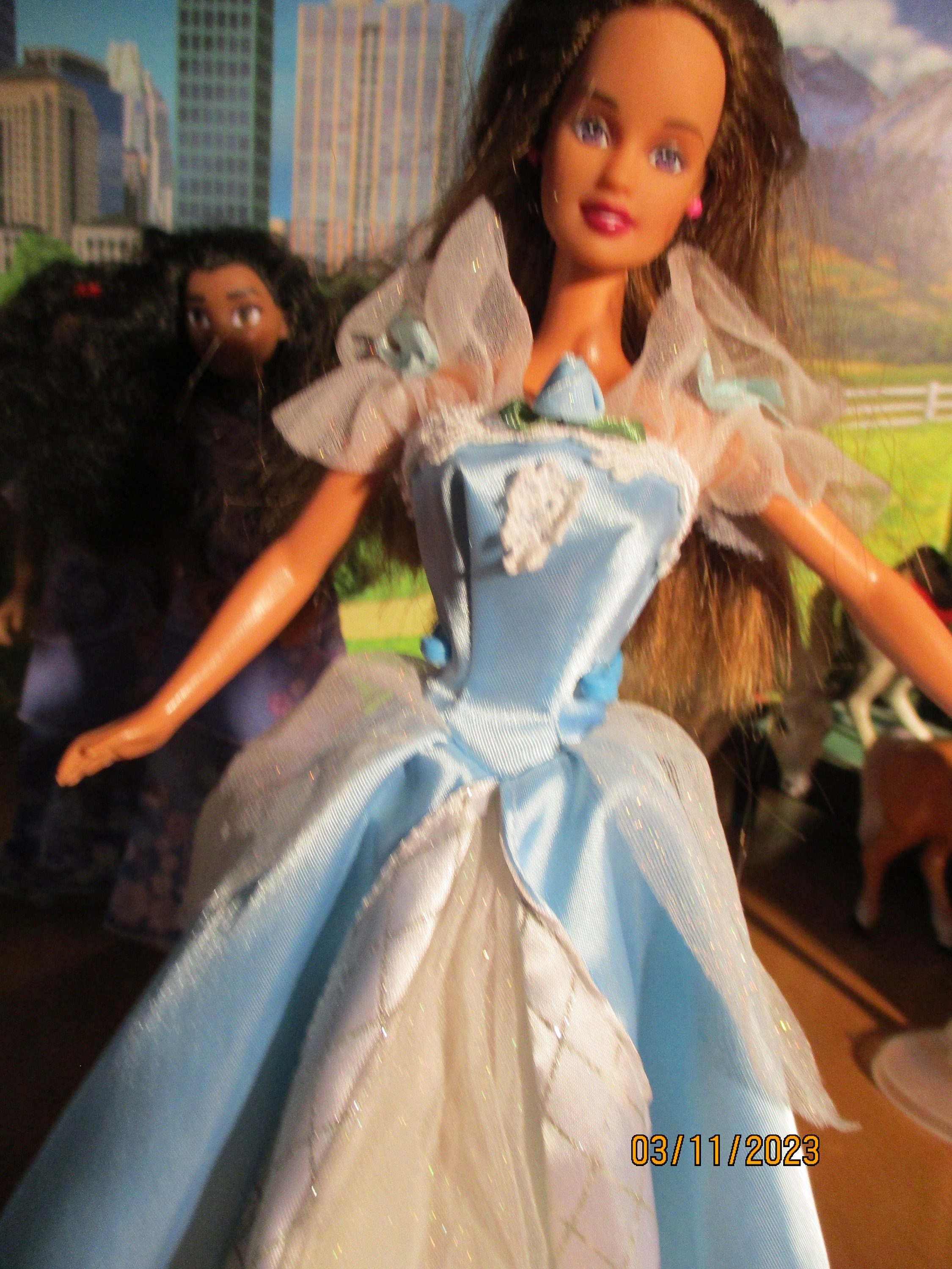 princess polly baby blue dress Gillian Mist Blue Halter A-Line Midi Dress | Miss Circle New York main image 0