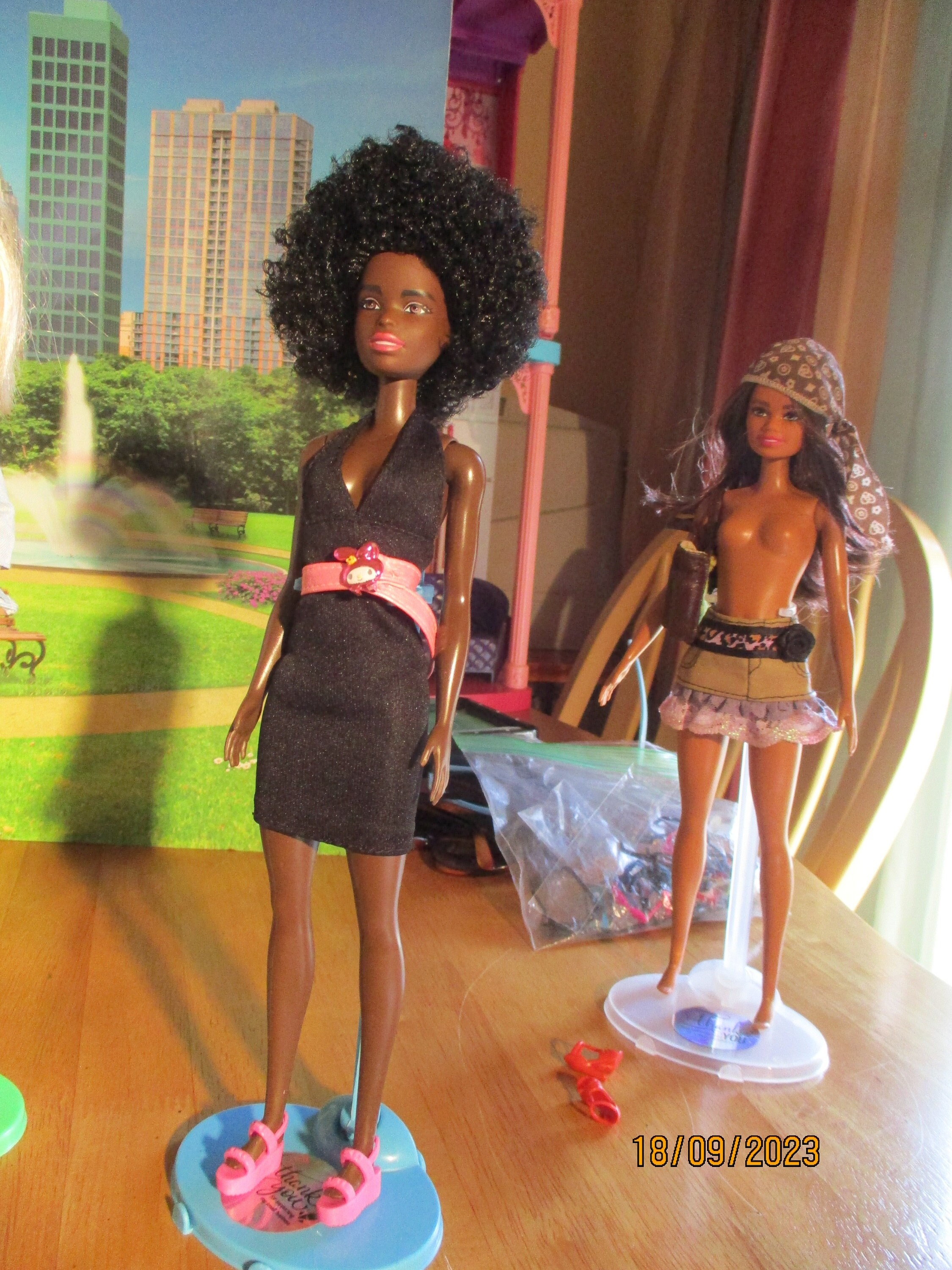 Black barbie head doll sale