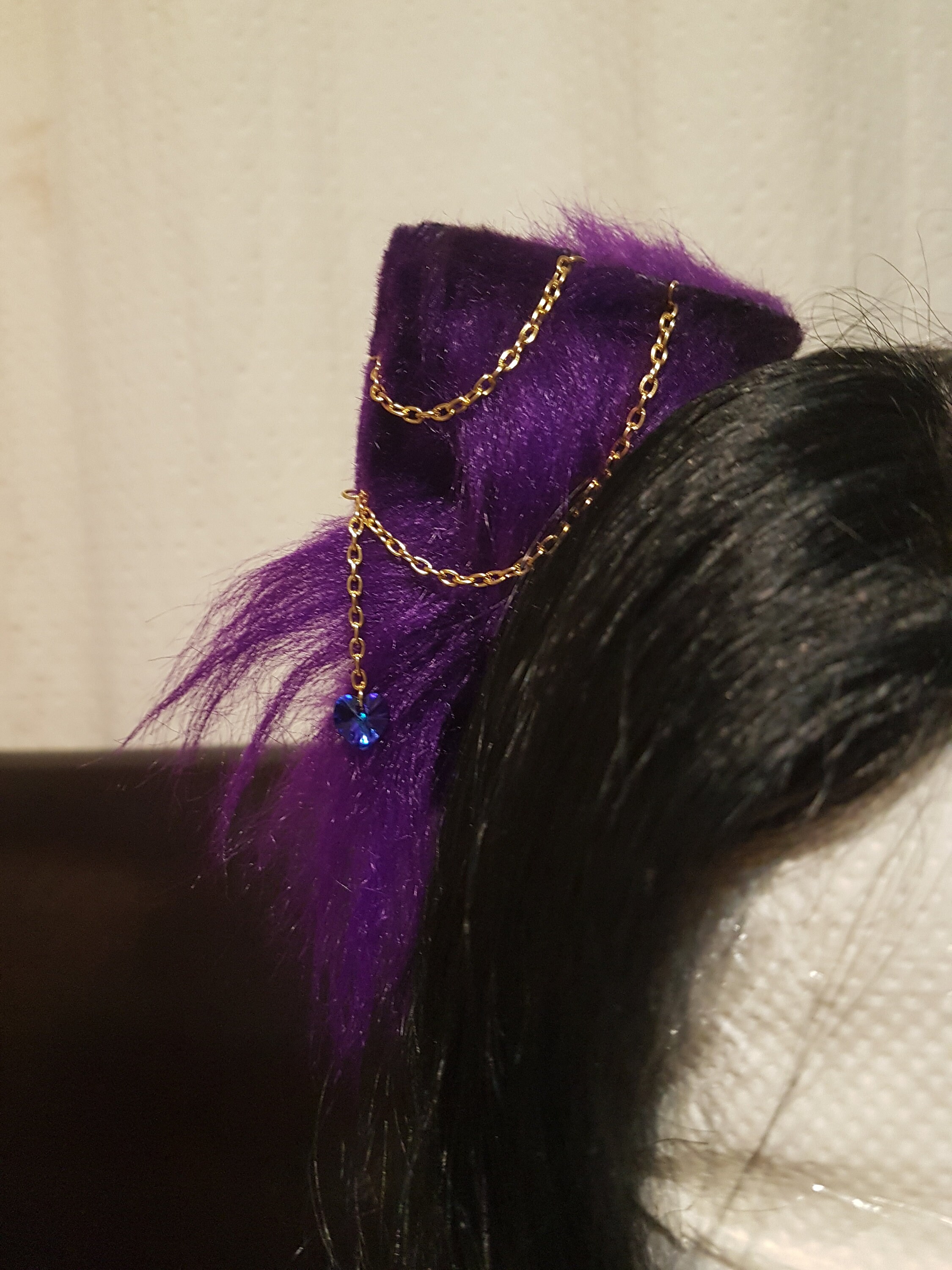 Purple Cat Ear Headband Faux Fur Ears/ Cosplay Ears/ Kawaii/ Etsy Sweden