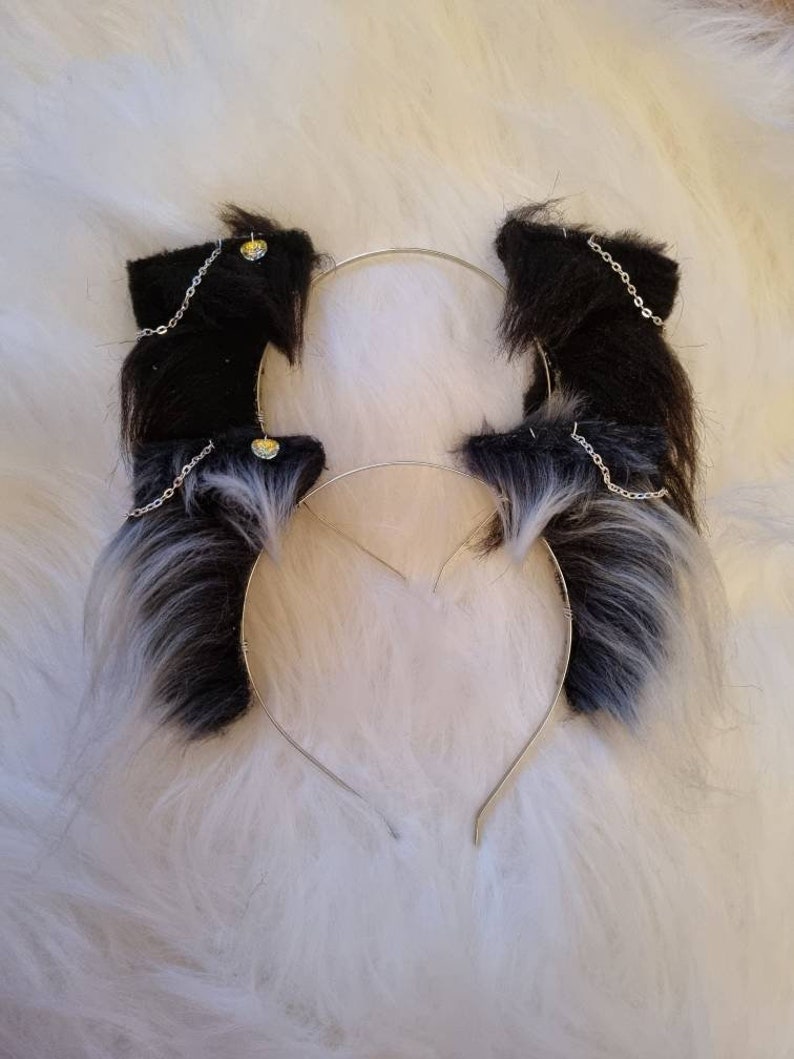 Cat Ear Headband Faux Fur Realistic Kitten Play /DDLG/ Cute Wolf