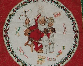 Housse de coussin de Noël vintage Norman Rockwell 19,5"x17 faite à la main