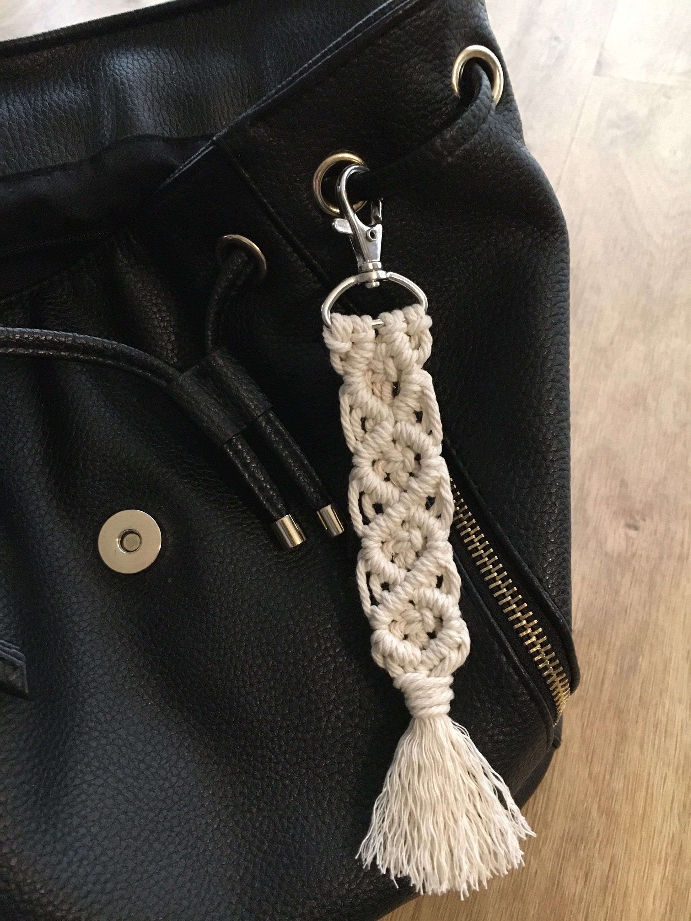 Macrame Keychain Carabiner - Etsy