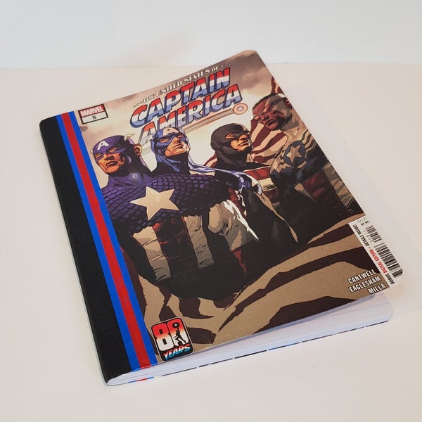 Captain America Notebook | Back to School Supplies | Marvel Comic Book