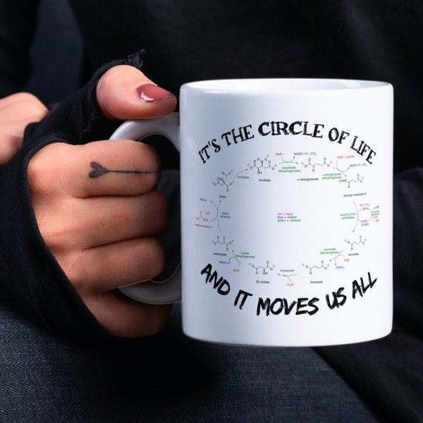 Krebs Cycle Coffee Mug | Mitochondria Anatomy and Physiology Study