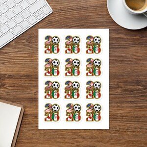 World Cup 2026 Sticker Sheet | Soccer Party Favors image 4