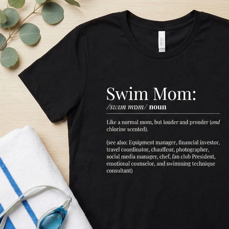 Swim Mom Shirt | Gift for Swimming Parents | Swimmer tshirt image 2