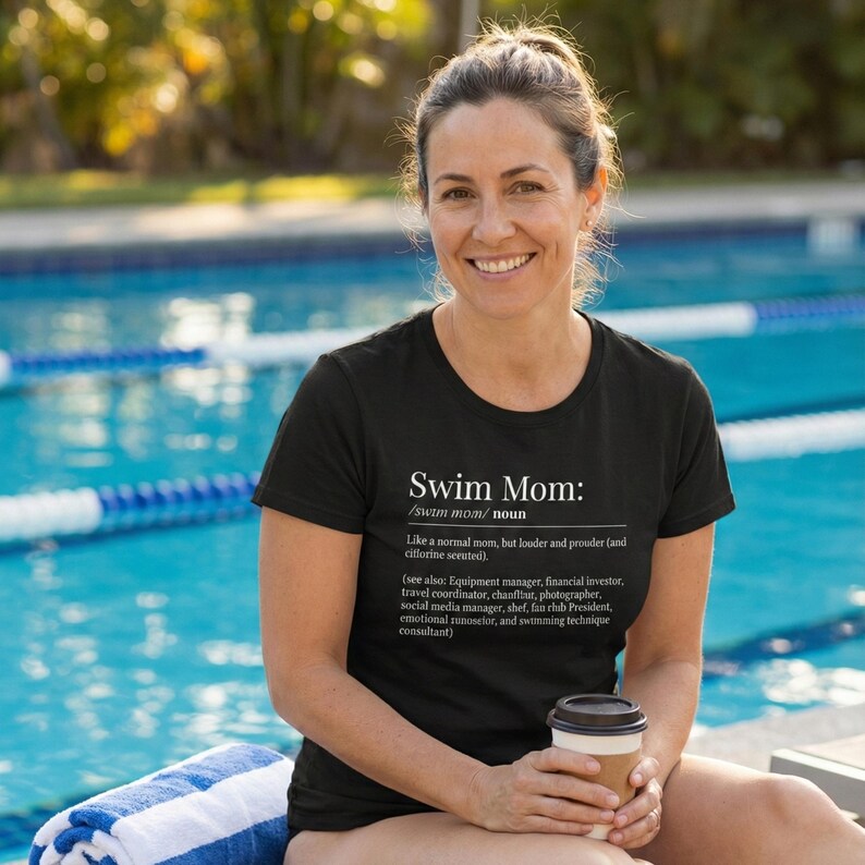 Swim Mom Shirt | Gift for Swimming Parents | Swimmer tshirt image 4