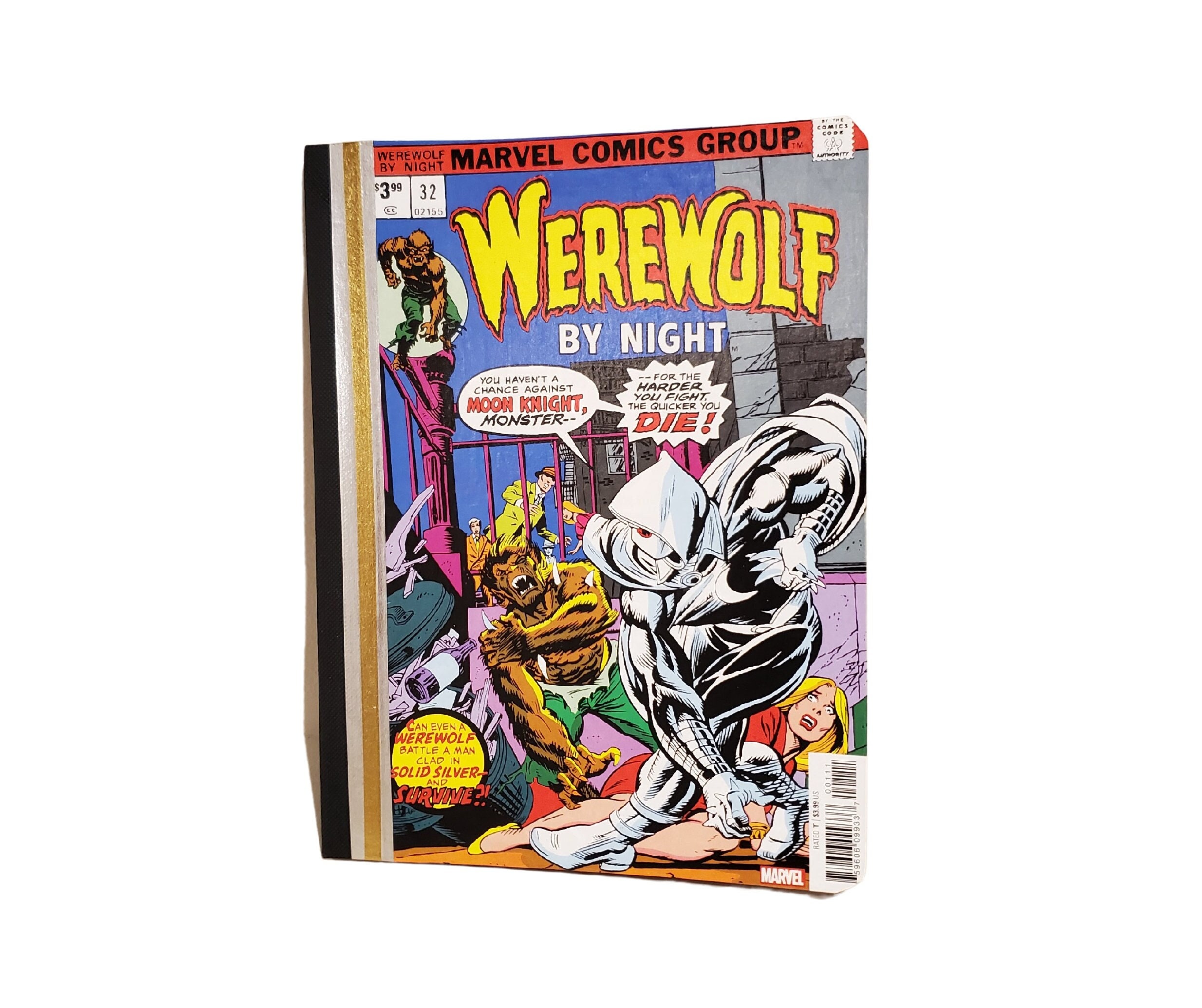 Werewolf By Night Full Moon Poster Black N White by AkiTheFull on