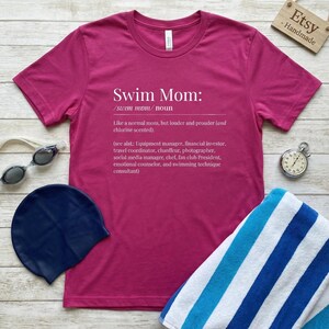 Swim Mom Shirt | Gift for Swimming Parents | Swimmer tshirt image 7