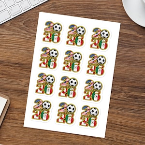 World Cup 2026 Sticker Sheet | Soccer Party Favors image 1