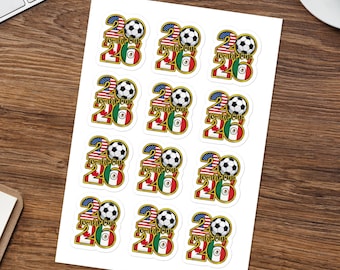 World Cup 2026 Sticker Sheet | Soccer Party Favors