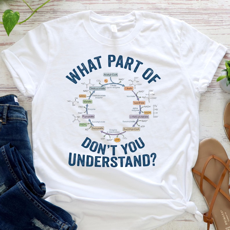 Krebs Cycle Biology Shirt | Funny Science T-Shirt | Biochemistry Teacher Gift | Citric Acid Cycle image 2