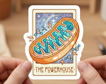 Mitochondria Tarot Card Sticker | The Powerhouse | Biology Science Gift