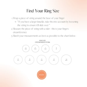 May include: Image with text "Find Your Ring Size" and instructions for measuring finger circumference. Includes a ring size chart with sizes 5-13 and their corresponding circumferences in millimeters. The brand logo "KOLERA" is at the bottom.