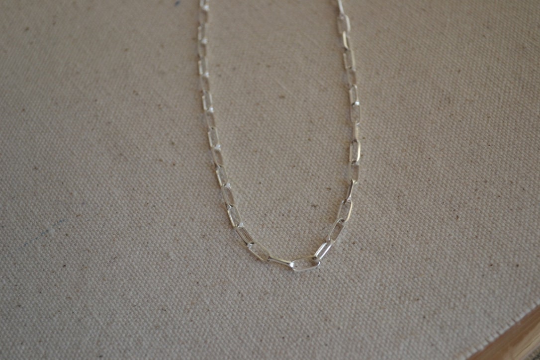 Silver Layering Necklace Thick Chain Necklace Sterling - Etsy