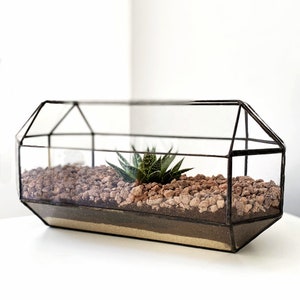 Pflanzgefäß für den Innenbereich. Terrarium. Topf für Sukkulenten, Kakteen und Pflanzen. Pflanzenterrarien.