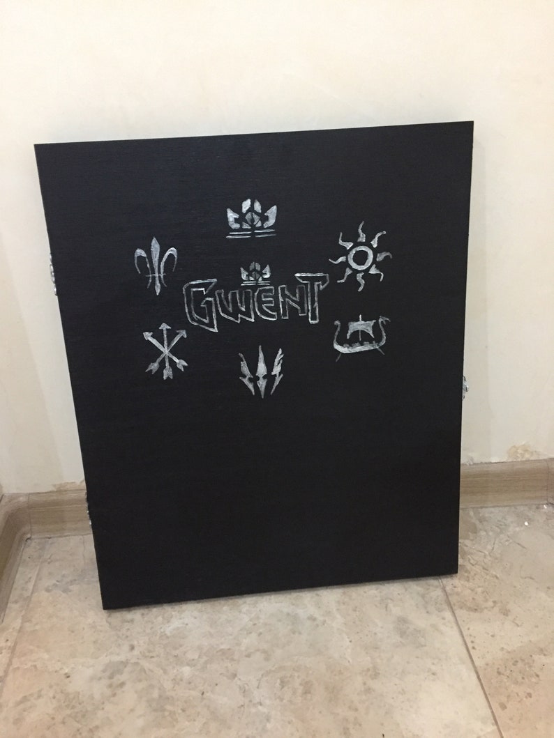 Black GWENT Board Silver GWENT game Board Gwent table | Etsy