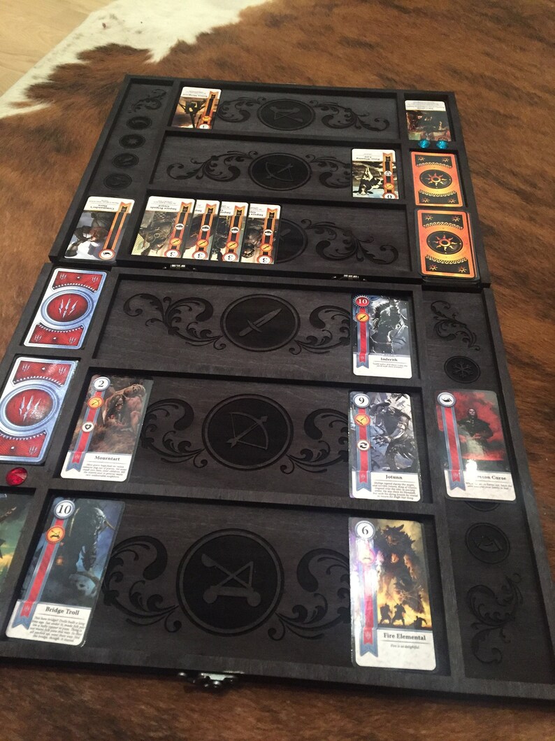 Black GWENT Board Silver GWENT game Board Gwent table Etsy