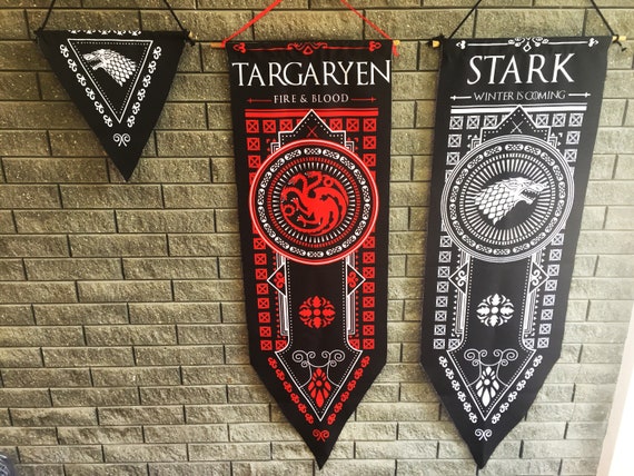 Game Of Thrones Flags House Stark House Targaryen Got Etsy