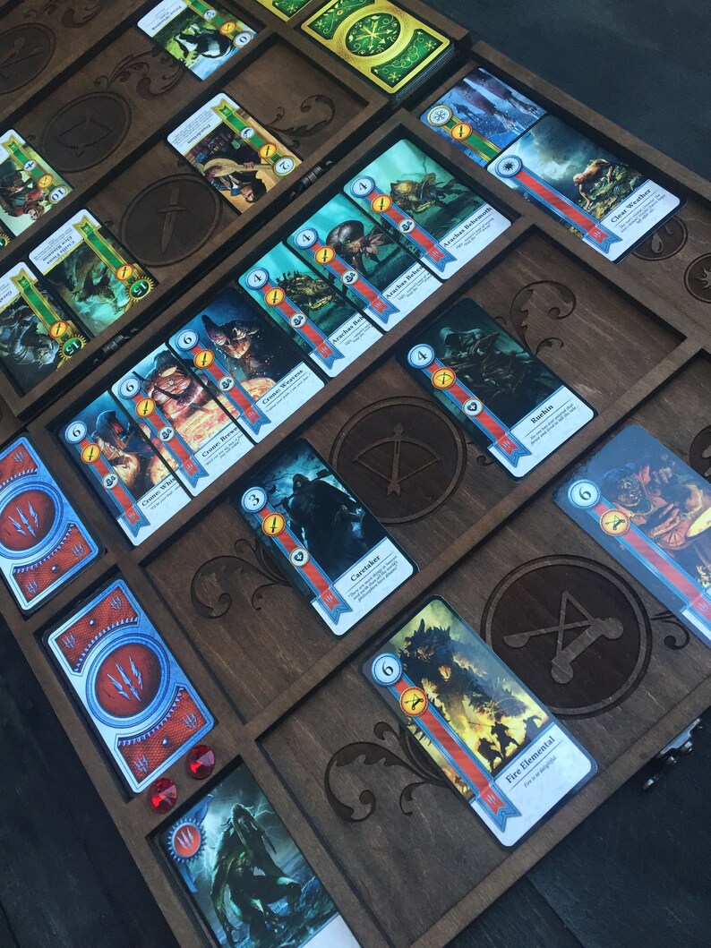 Brown GWENT Board Golden GWENT game Board Witcher 3 Wild Etsy