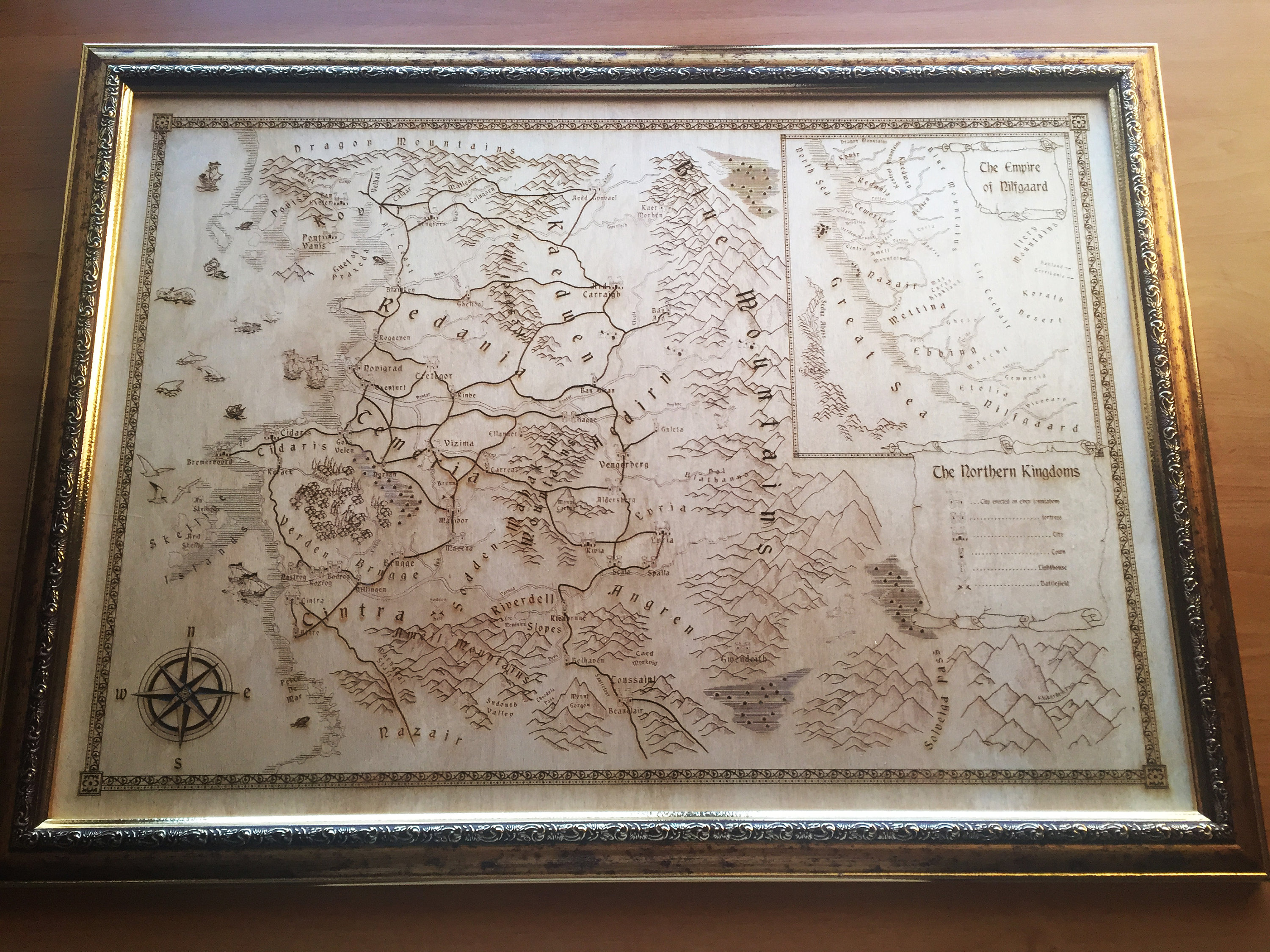 Fantasy map Kaer Morhen map witcher map Old map Medieval | Etsy