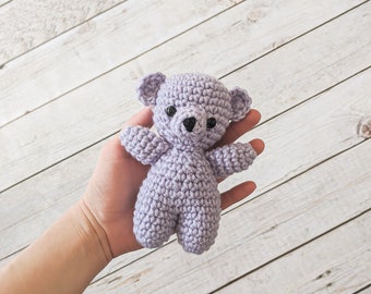 Teddy Bear, Classic Crochet Stuffed Animal, Newborn Photo Prop, Amigurumi, Photography Props