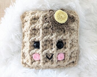 Kawaii Crochet Waffle Plush