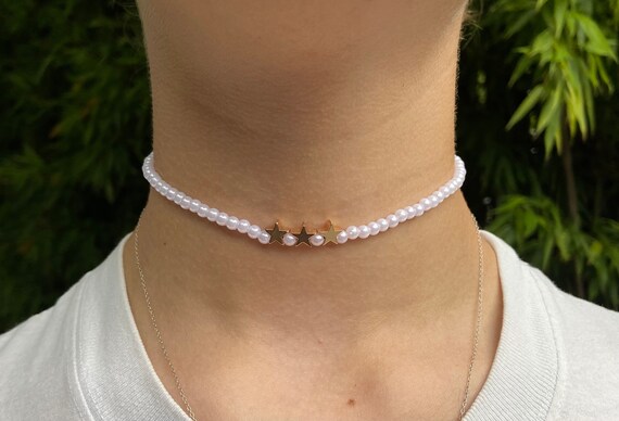 Preppy Pearl Star Necklace - Etsy