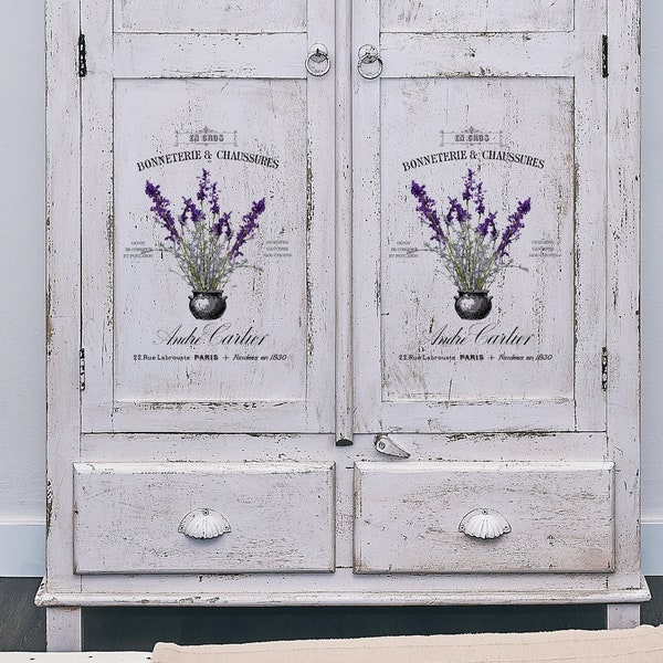 Printable shabby chic french image transfer vintage lavander diy