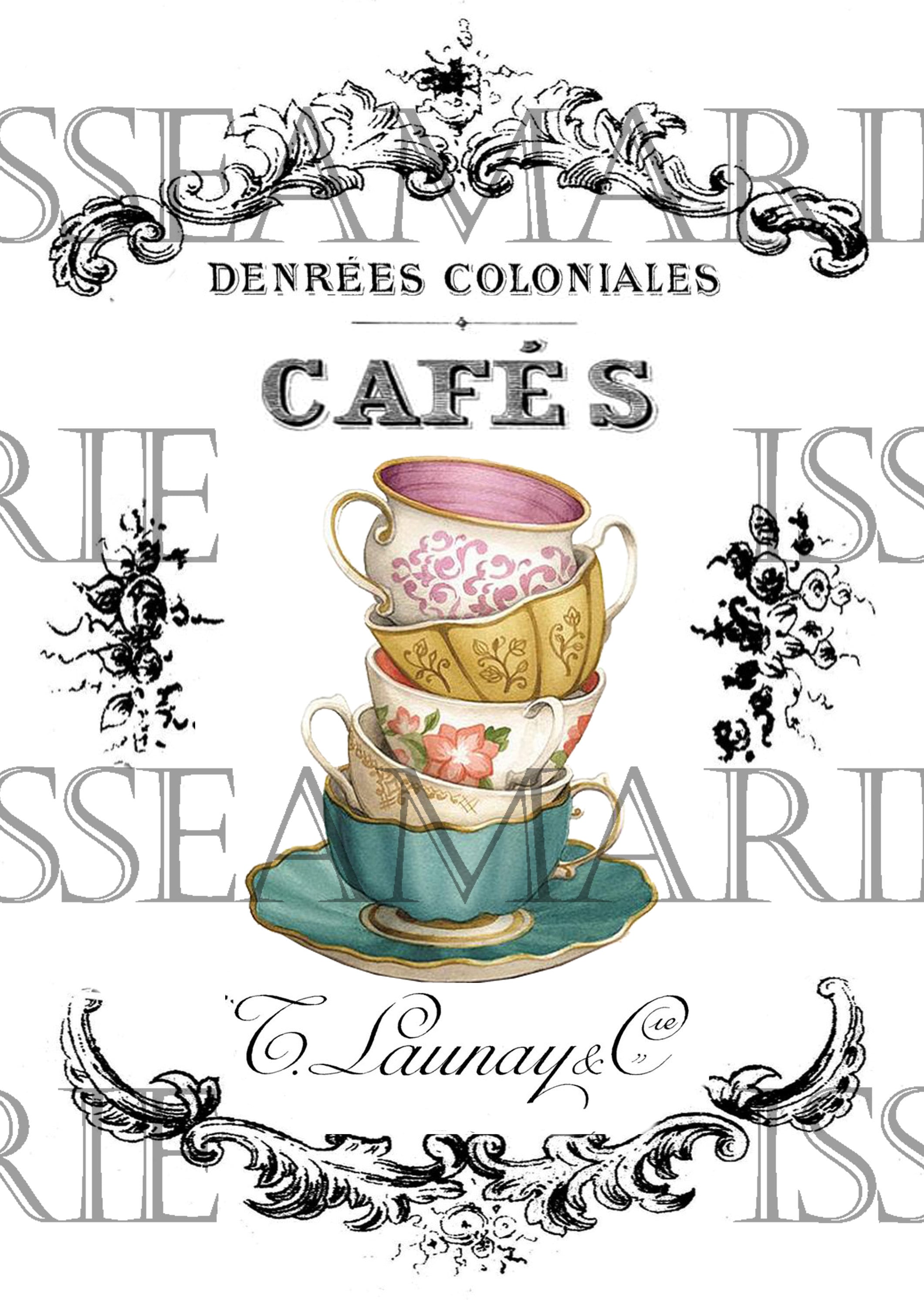 Printable Shabby Chic French Image Transfer Vintage Confisserie ...