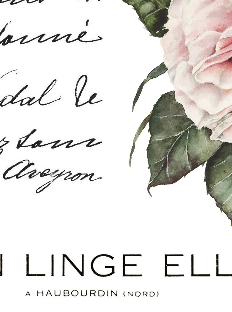 Printable shabby chic french image transfer vintage roses carte posale diy image 3