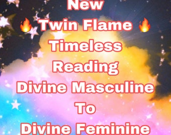 ¡Nuevo! Lectura intemporal de llamas gemelas... para aquellos que son serios... DM a DF "estás más asustado"