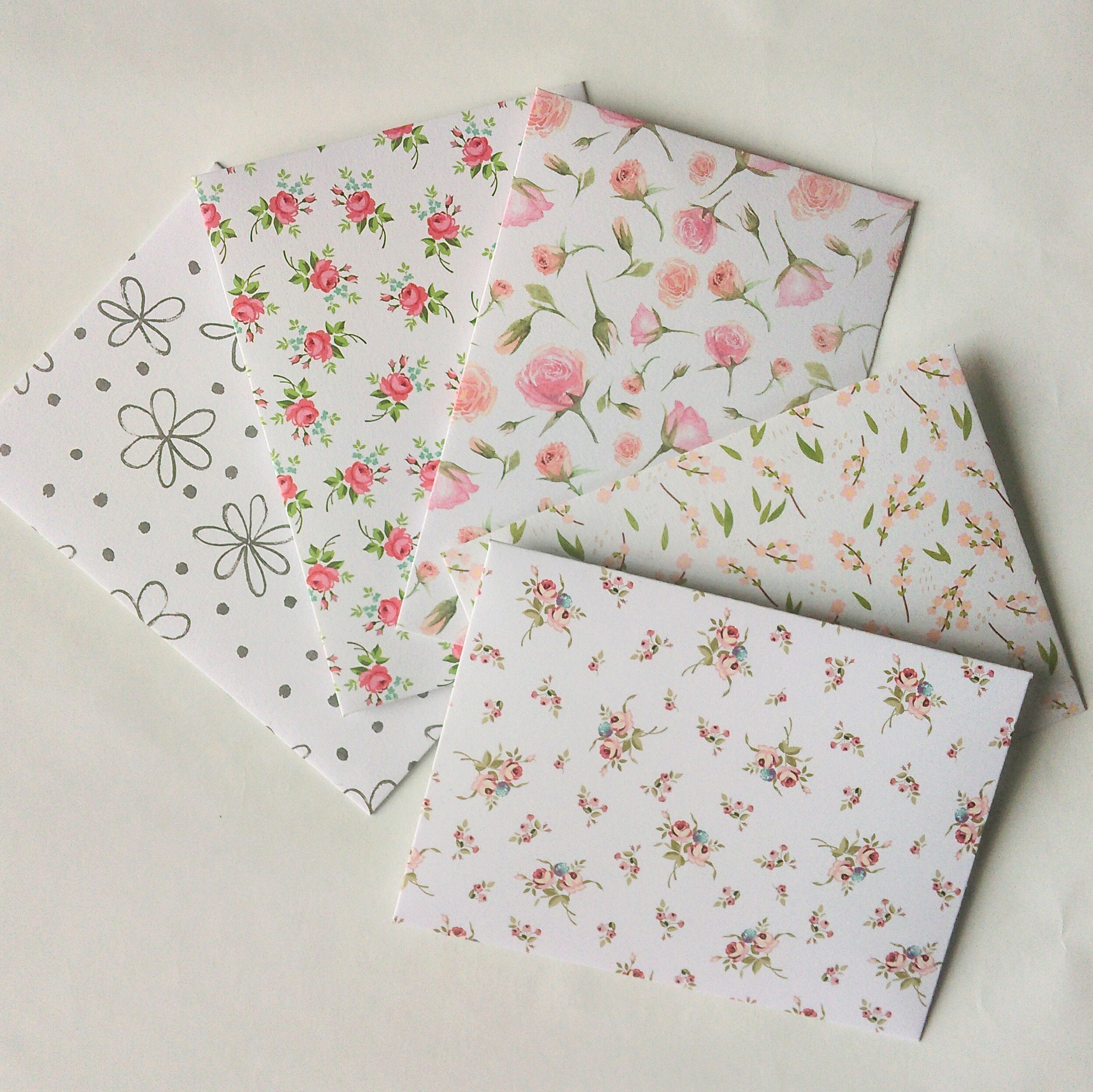 Lot d'enveloppes Fleurs Envelope Set Etsy
