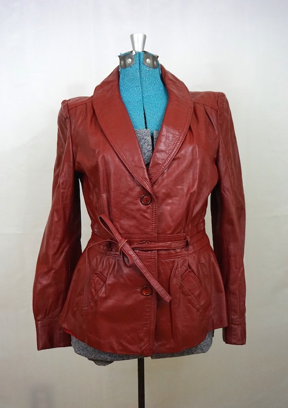 Women Winlit 70s leather blazer, jacket, medium