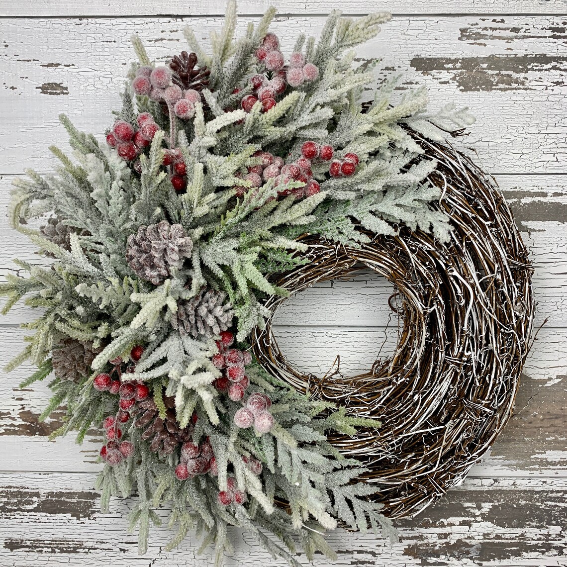 Winter Wreath Winter Wreaths For Front Door Not Christmas Etsy