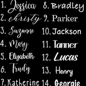 Custom Vinyl Text Decal: Car, Wall, Laptop Sticker, custome name decal image 2
