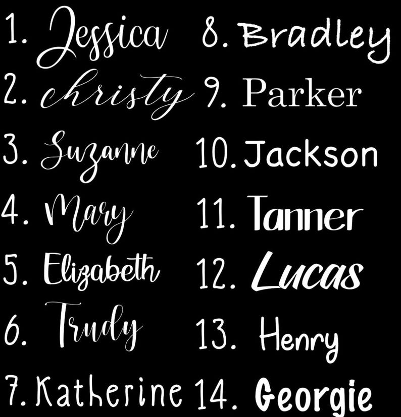 Custom Vinyl Text Decal: Car, Wall, Laptop Sticker, custome name decal image 2