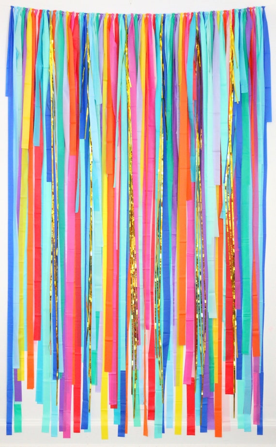Streamer Backdrop, Fringe Backdrop, Color Birthday Party Decorations, Photo  Backdrop, Fiesta, Bachelorette Party, Pink and Orange 