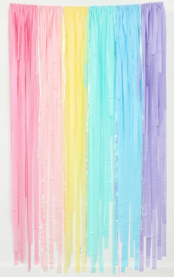 Pastel Streamers Backdrop Streamer Curtain Garland Crepe -  Israel