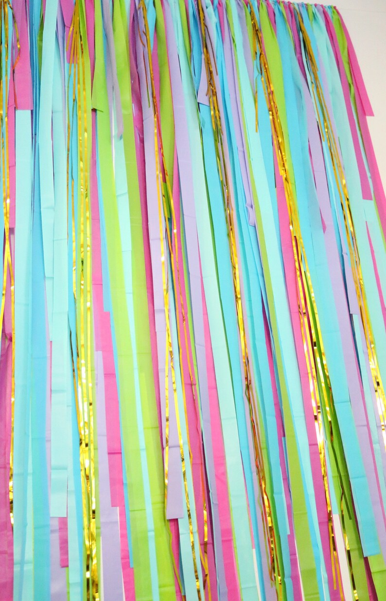 Streamer Backdrop Fringe Backdrop Tropical Party Etsy